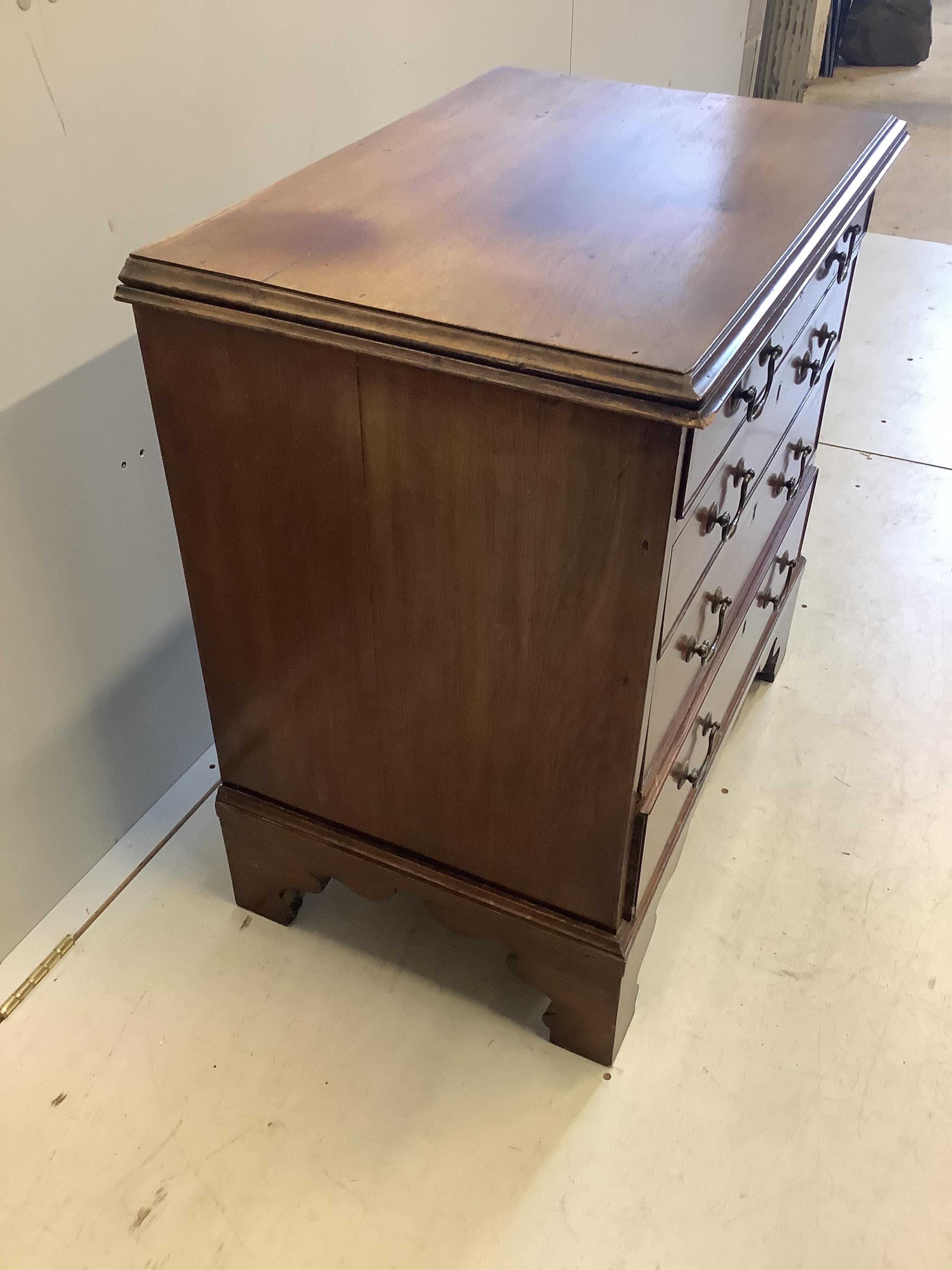 A small George III style mahogany four drawer chest, width 73cm, depth 48cm, height 75cm. Condition - fair